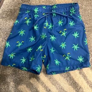 Old Navy Blue Swim Shorts with Green Starfish
